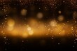 Gold banner dark bokeh particles glitter awards dust gradient abstract background