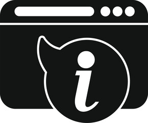 Poster - Online web information help site icon simple vector. Contact help support. Social tech