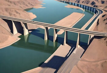 Poster - hoover dam and river