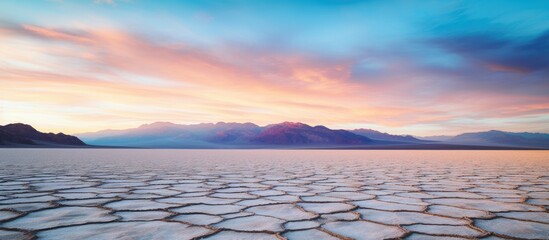 Sticker - Sunset over the salt flats in Death Valley