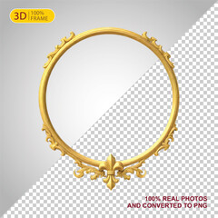 Luxury golden ornament frame