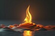 Capturing the poignant essence of remembrance, a vivid eternal flame in digital art honors Memorial Day with radiant significance.