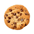 © cerulean std - A photo of a freshly baked chocolate chip cookie on a white background