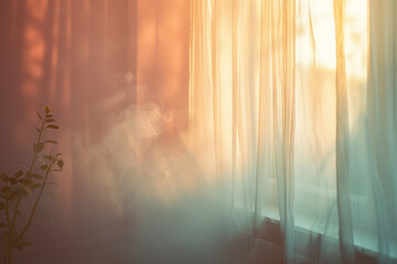 Leinwandbilder - A subtle gradient from blush pink to white, soft and feminine, perfect for gentle narratives,