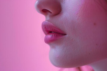 Poster - A subtle gradient from blush pink to white, soft and feminine, perfect for gentle narratives,