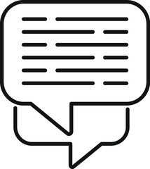 Poster - new chat support icon outline vector. assistance help. social tech voice