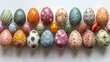 Colorful Easter Eggs Showcase with Nature and Abstract Designs, Generative AI