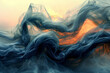 An artistic interpretation of wind, depicted with flowing watercolor lines,