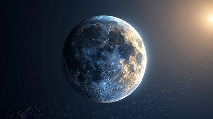 Wall Mural - eclipse: a vector illustration of a penumbral lunar eclipse