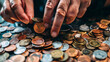 investment opportunities a collection of coins, including gold, brown, and round coins, are arrange