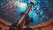 Telescope: A photo of a large telescope at an observatory