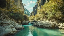 Blue Mountain Stream In Tureni Gorges