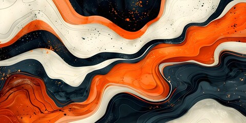 Poster - Abstract Placemats for Modern Dining Spaces Vibrant Fluid Patterns and Textures for Stylish Home Decor
