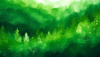 Wall Mural - abstract fun watercolor ecofriendly gradient green with forest green colors abstract background wallpaper nature concept for artists