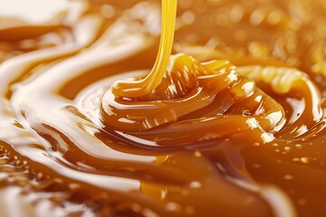 Dive into the golden depths of liquid caramel, its rich flavor and smooth texture offering a moment of pure bliss