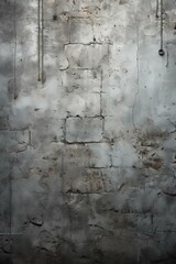 Wall Mural - b'Old gray concrete block wall with cracks and peeling paint'