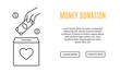 Donation and charity banner template. Fundraising, donation or charity event landing page