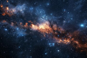 the cosmos filled with countless stars, a universe milky way photo by webb space telescope, galaxies