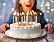 Geburtstagstorte mit Kerzen für Kindergeburtstag
