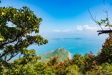 Mountain and sea scenery of Dayanding in Yangmeikeng, Dapeng Peninsula, Shenzhen, China