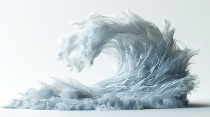 Wall Mural - A wave made of ice and snow is frozen in mid-crash