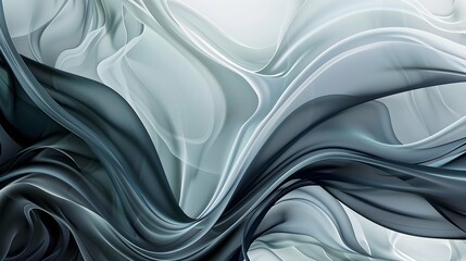 Wall Mural - unobtrusive banner with elegant modern soft swirl waves background design with light slate gray, dark slate gray and light steel blue color