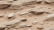 Sandy Terrain, Grainy Stone Texture in Warm Desert Shades with Light Beige Undertones.