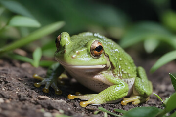 frog on the ground