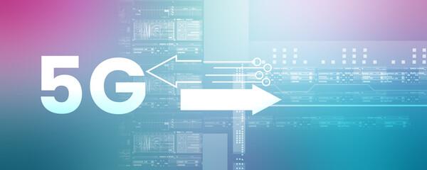 Poster - 2d rendering 5G Network 5G Connection

