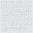 Organic shapes, spots, lines, dots. Vector set of minimal trendy abstract hand drawn doodle elements for graphic design