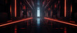 © FoxGrafy - 3D abstract modern luxury, dark tech corridors with a futuristic feel