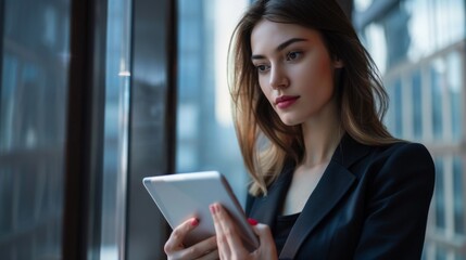 Poster - A Professional with Her Tablet