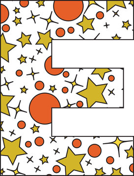 Beautiful star English vector font