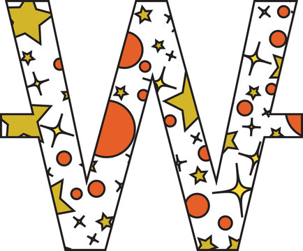 Beautiful star Currency vector font