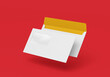 Envelope DL Mockup 3D Rendering on Isolated Background