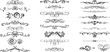 © Ayoub - Line dividers. Decorative swirl text separators, vintage divider. Victorian flourishes line calligraphic swirly filigree decoration editable stroke vector set