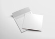 Envelope Square Mockup 3D Rendering on Isolated Background