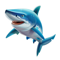 shark cartoon isolated on white