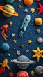 © Rawpixel.com - Wallpaper of felt space art representation creativity.