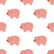 seamless pattern with pig