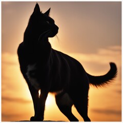 Canvas Print - cat on the roof