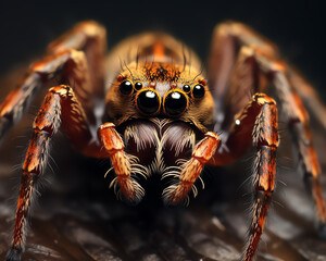 Extreme closeup of a spider on its web, highlighting the intricate patterns, perfect for a macro photography workshop ad or a naturalists field guide