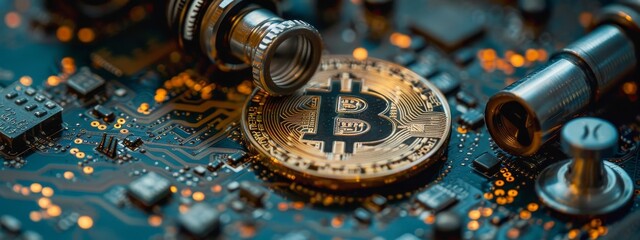 Poster - A thrilling detective story scene where clues are tied to Bitcoin's halving cycles.