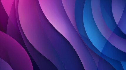 Abstract gradient background with blue and purple curved stripes