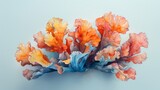 Fototapeta Przestrzenne - Colorful coral on colorful background. 