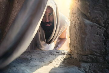 Poster - Resurrection Of Jesus Christ at empty tomb