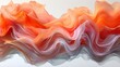   An abstract painting of red, orange, and white waves against a light gray backdrop, allowing room for text or image insertion