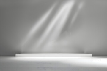 Wall Mural - Gray background for product presentation with beautiful lights and shadows