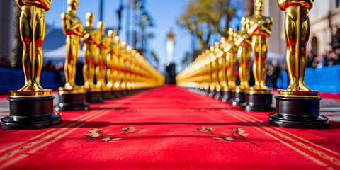 Wall Mural - Red carpet on event