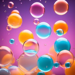 Poster - colorful soap bubbles. abstract background with foam.